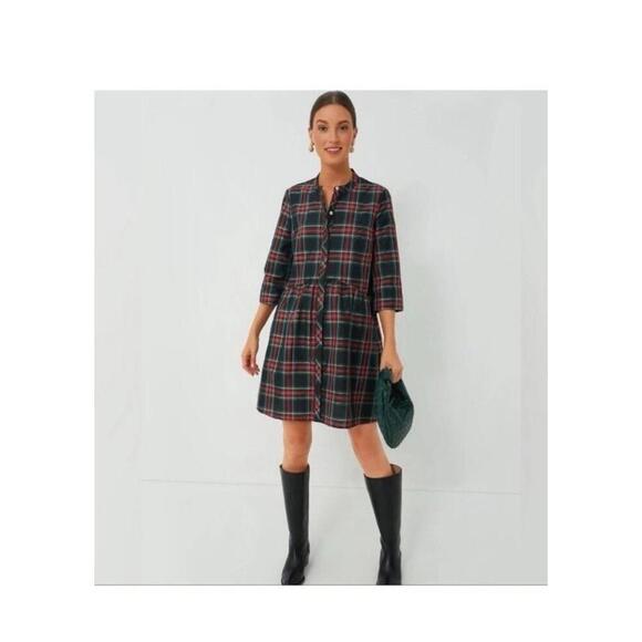 Tuckernuck Highland Tartan Plaid  Royal Shirt Dress NWT Extra Small XS Sold Out - Picture 1 of 3